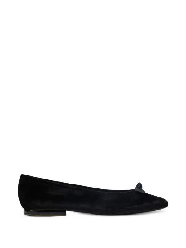 Loro Piana Bow Detail Ballerina Flats in Black