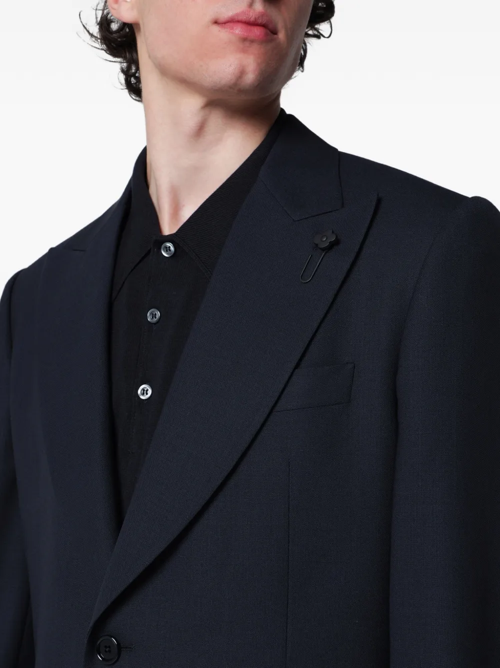 Lardini Blazer met enkele rij knopen Blauw