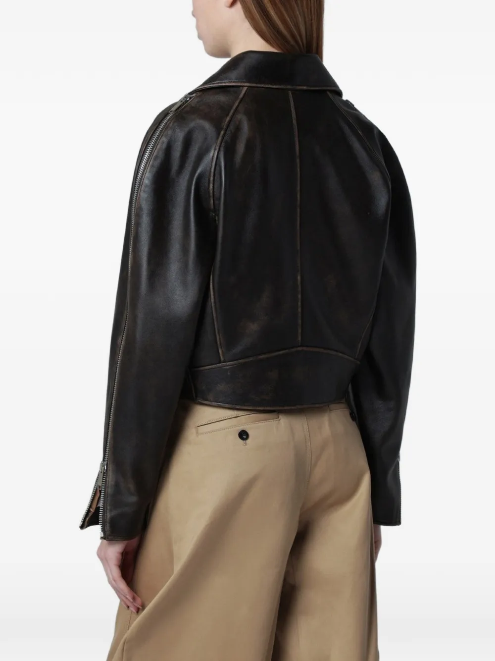  Halfboy Giacca Crop - Marrone 
