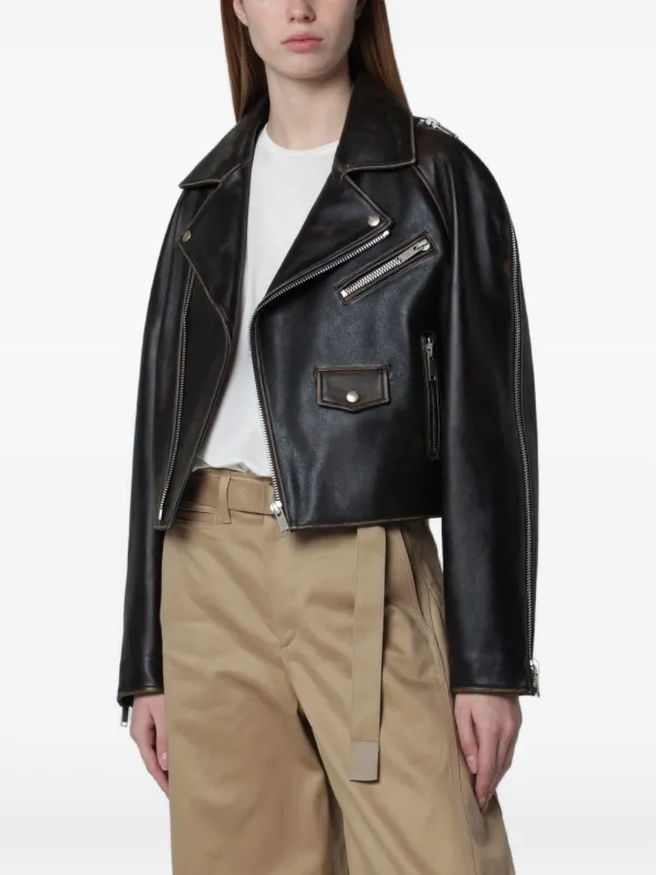 Halfboy Cropped Jacket in Brown