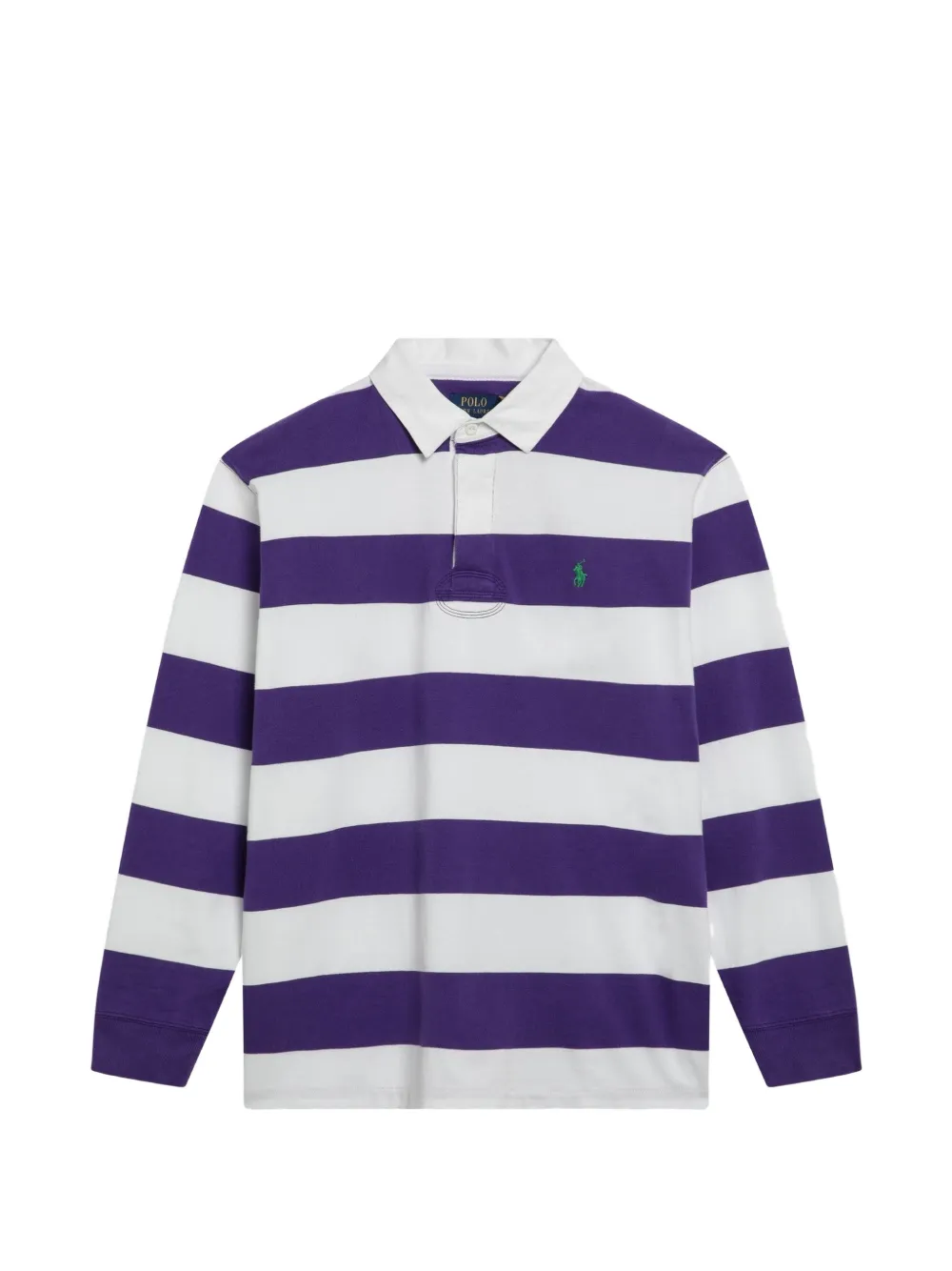 Polo Ralph Lauren striped long-sleeve polo shirt - Viola