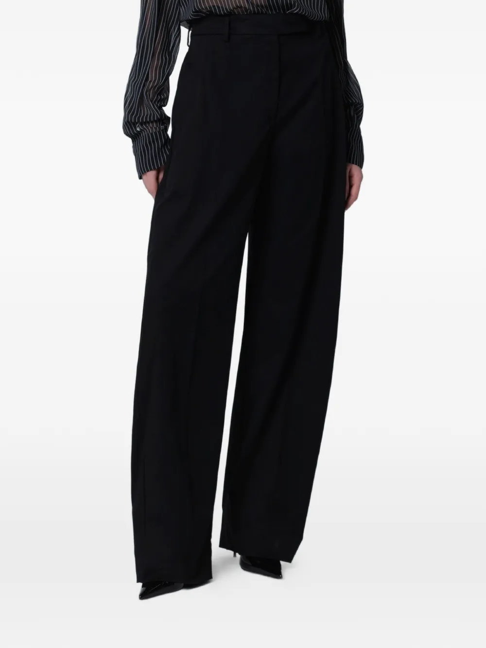 THELATEST wide-leg trousers - Nero