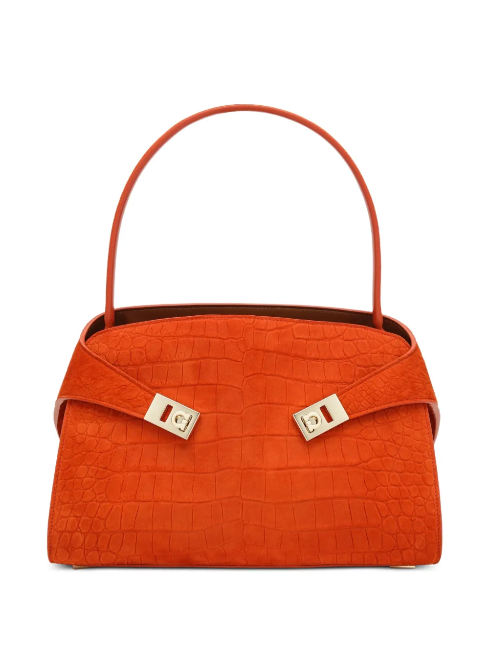 Ferragamo Mittelgroße Hug Schultertasche - Orange