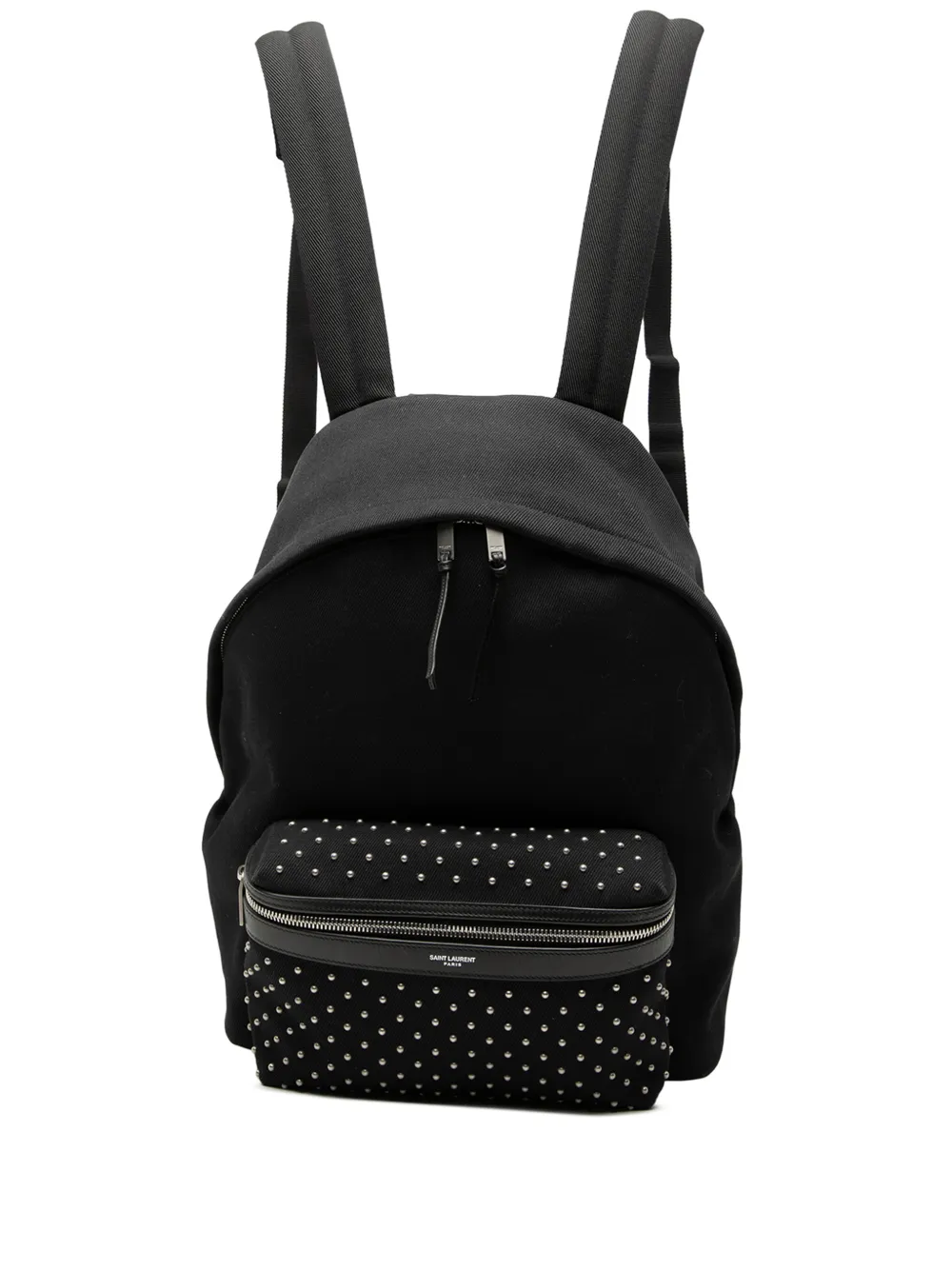 Saint Laurent Pre-Owned 2019 Studded Canvas City backpack - Nero