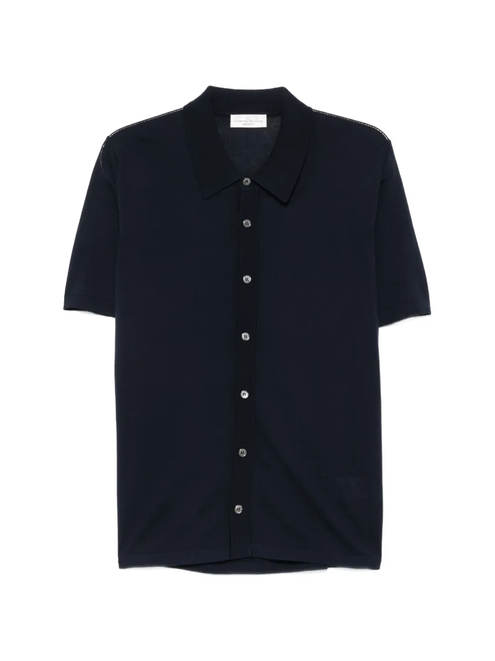 Roberto Collina 반소매 버튼다운 셔츠 | 블루 | Image 1