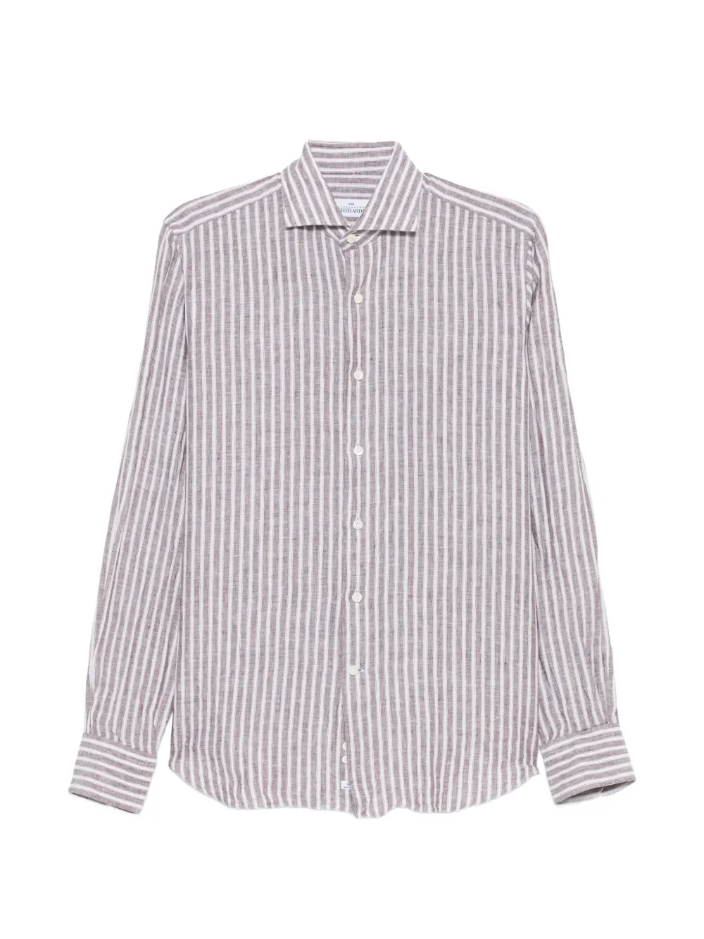 vertical-stripes linen shirt