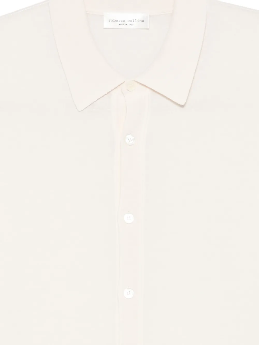 Roberto Collina Gebreid overhemd Beige