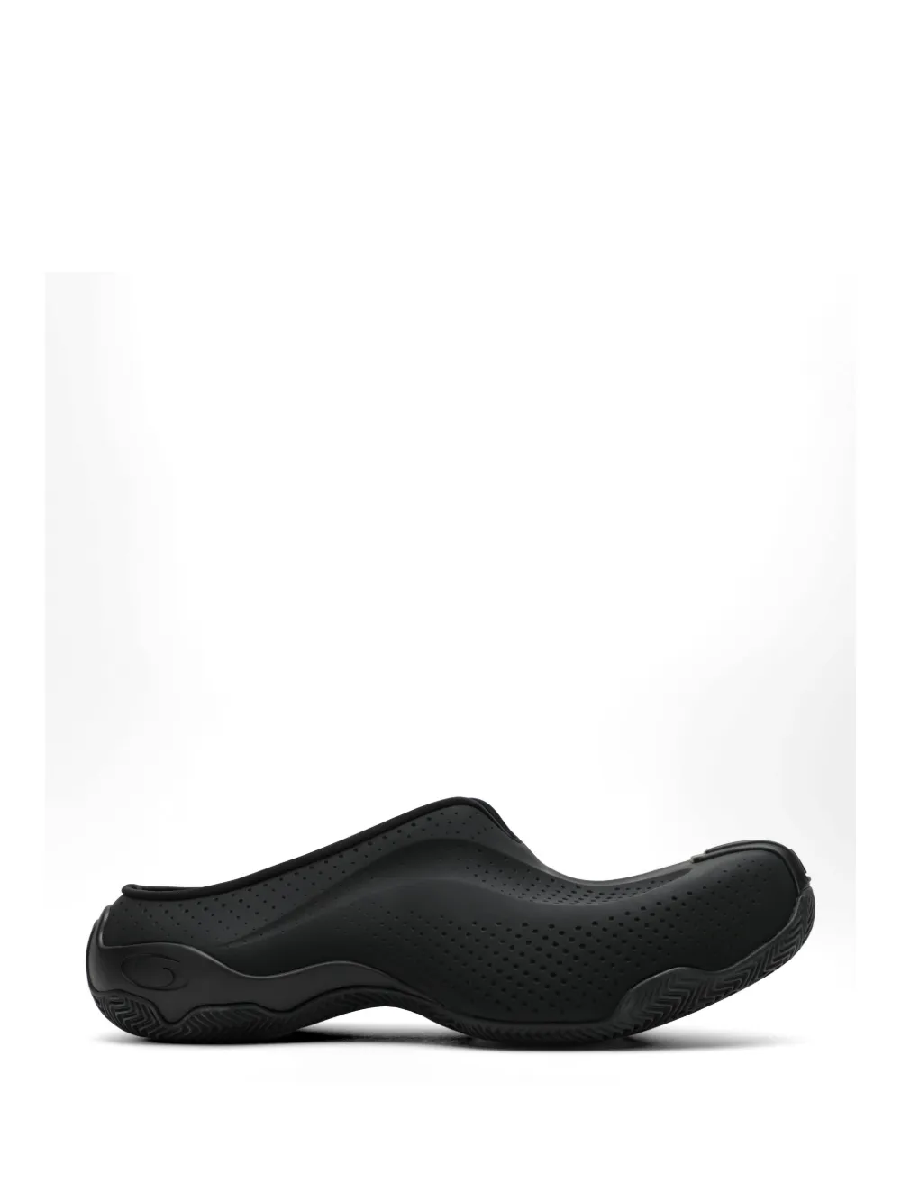 Balenciaga perforated slip-on slides Zwart