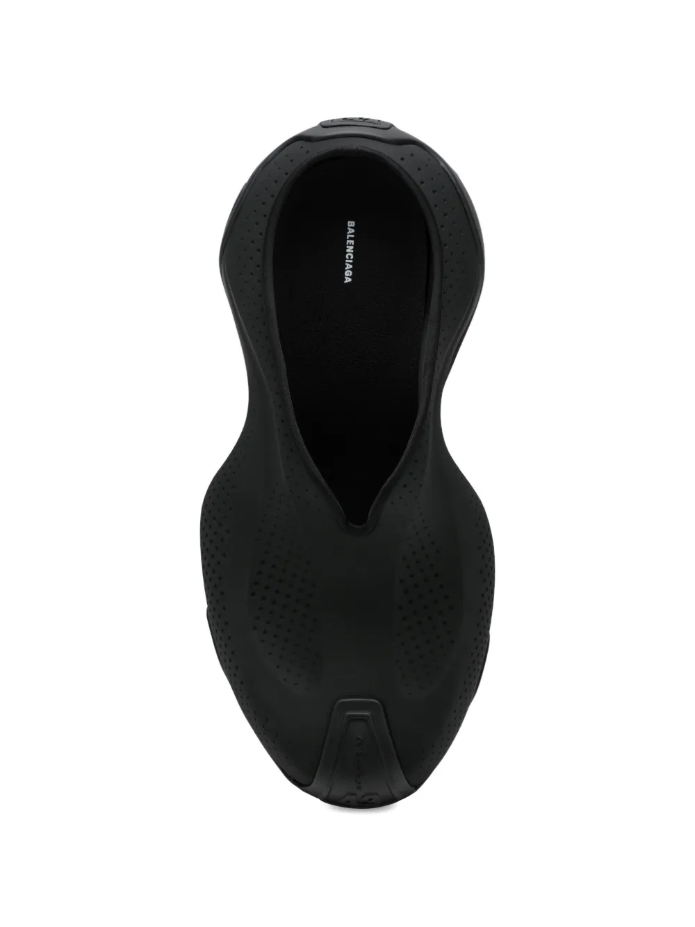 Balenciaga perforated slip-on slides Zwart