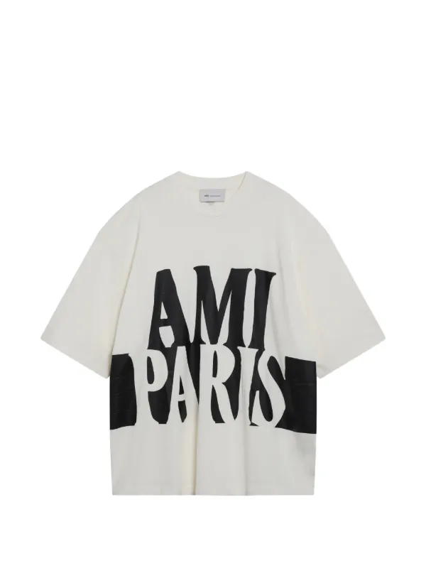 AMI Paris ロゴ Tシャツ | ホワイト | FARFETCH JP