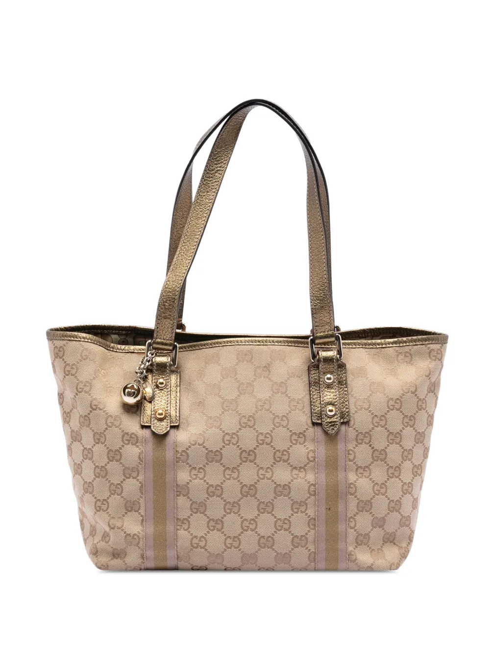 Gucci Pre-Owned 2016-2026 GG Canvas Web Jolicoeur tote bag - Oro