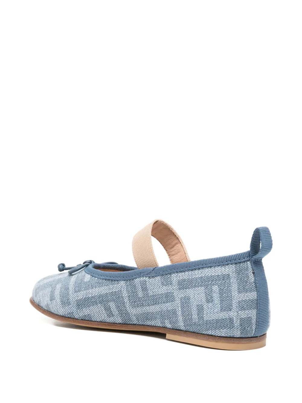 Fendi Kids FF-logo ballet flats Blauw