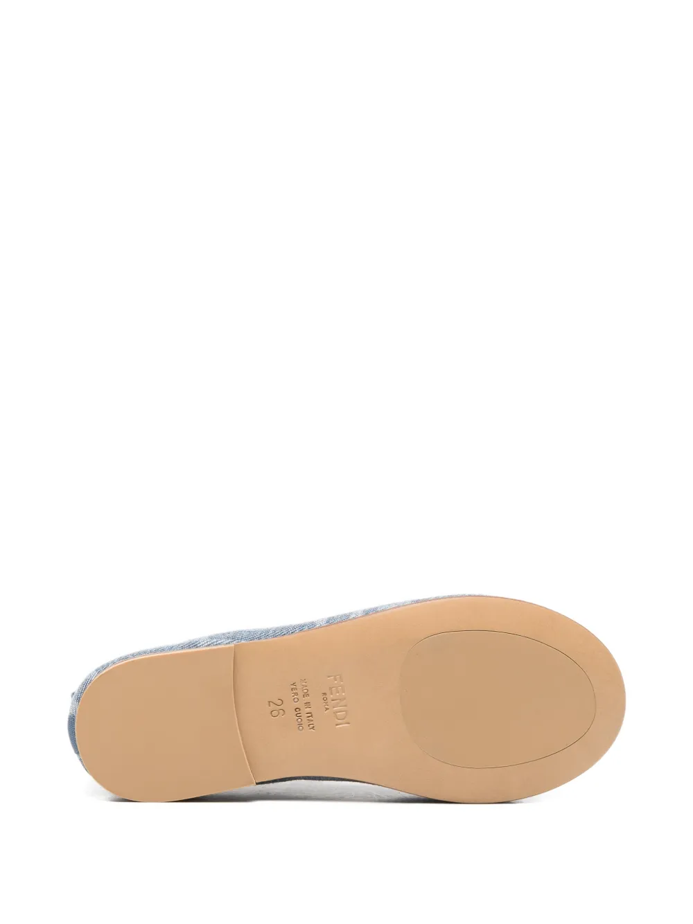 Fendi Kids FF-logo ballet flats Blauw