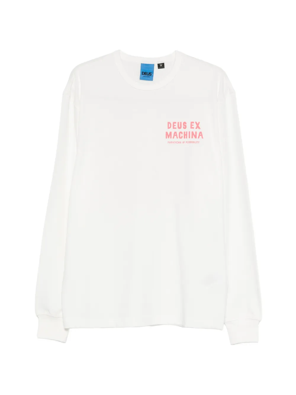 Deus Ex Machina Kumbaya logo-print long-sleeves T-shirt - Bianco