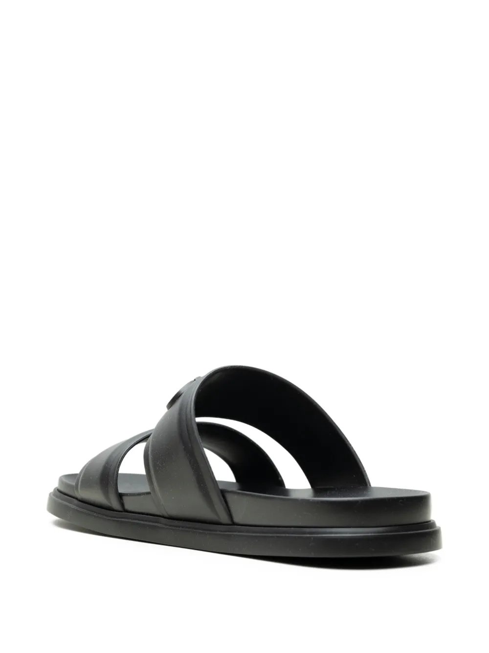 Ferragamo Gancini double-strap sandals Zwart