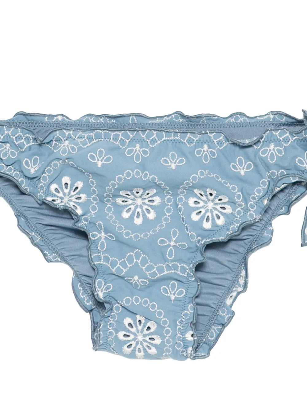 MC2 Saint Barth Kids Bikini met geborduurde bloemen - Blauw