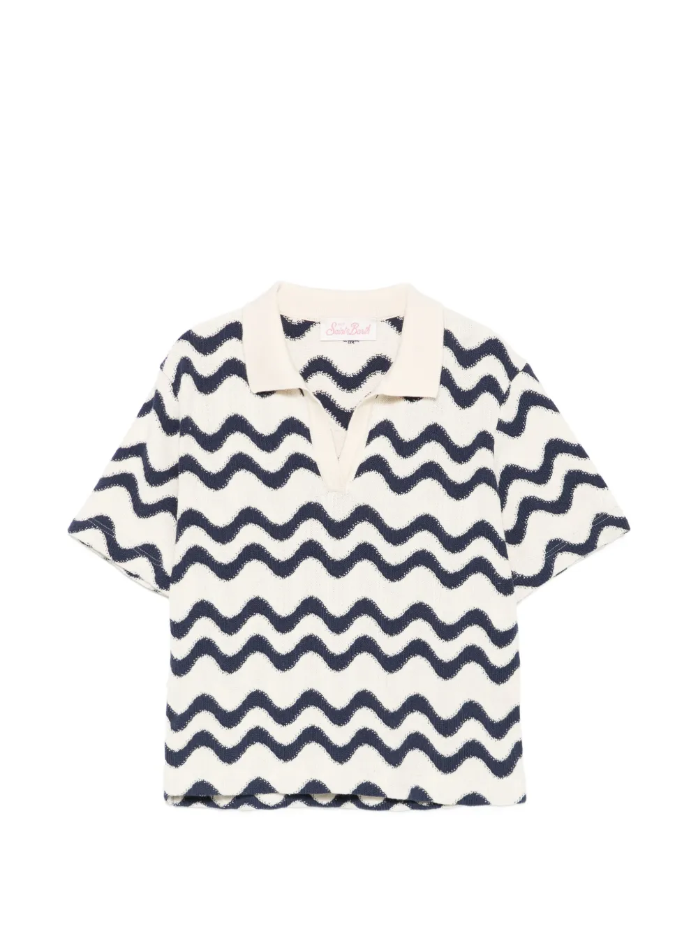 MC2 Saint Barth Kids Lala V-neck wavy T-shirt - Toni neutri