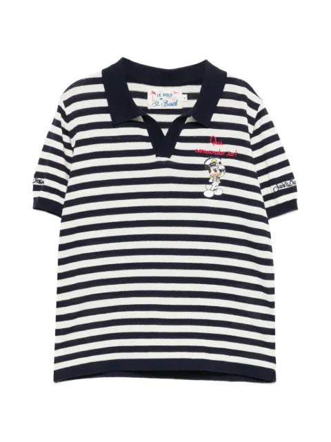 MC2 Saint Barth Kids xDisney striped embroidered polo shirt