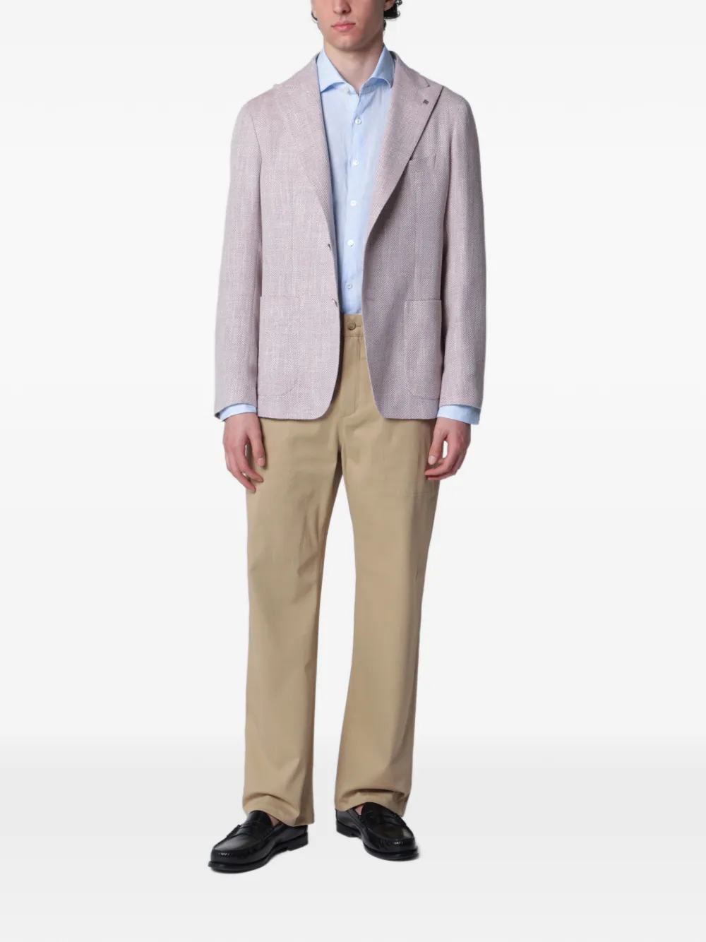 Tagliatore Blazer met visgraatpatroonn Roze