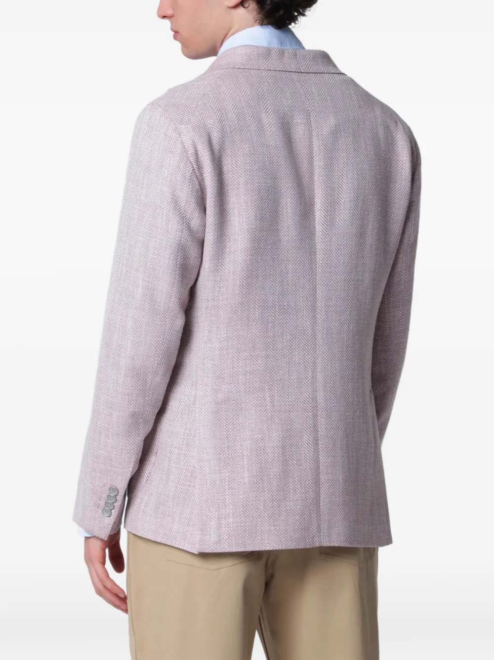 Tagliatore Blazer met visgraatpatroonn Roze