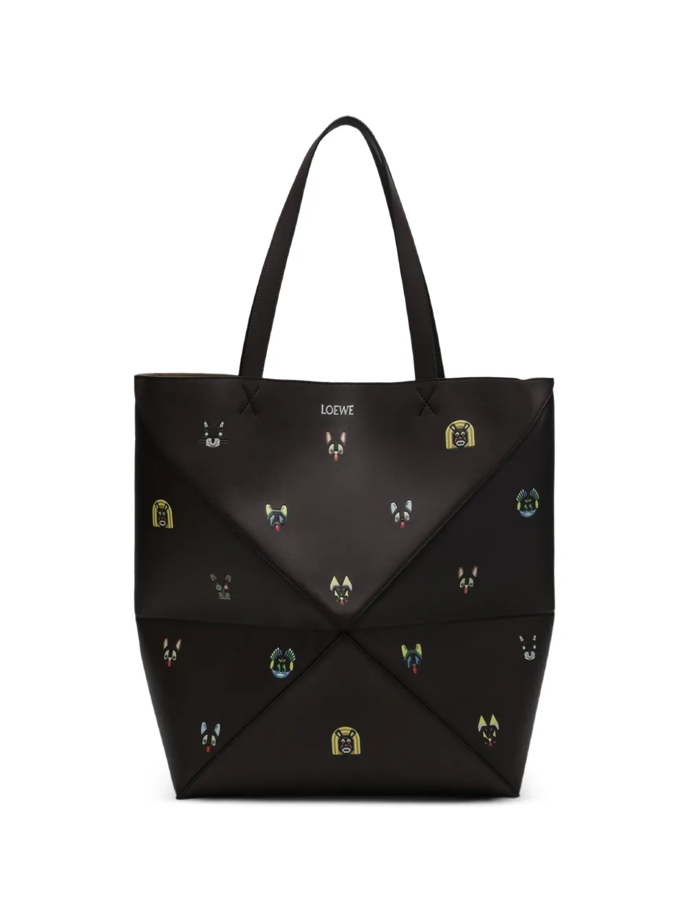 LOEWE x Louis Wain XL Puzzle Fold tote bag - Marrone