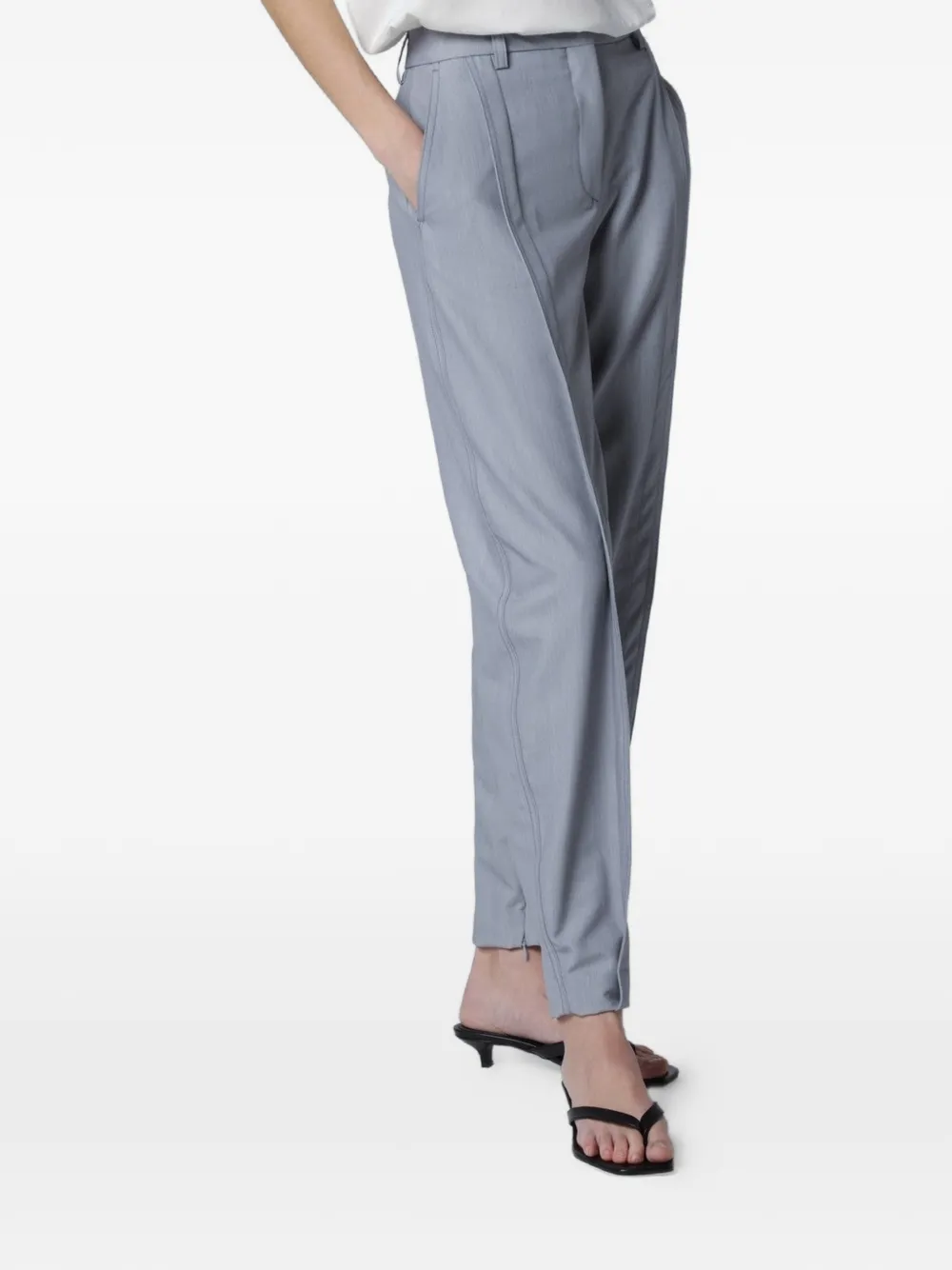 THELATEST Broek met afwerking Grijs