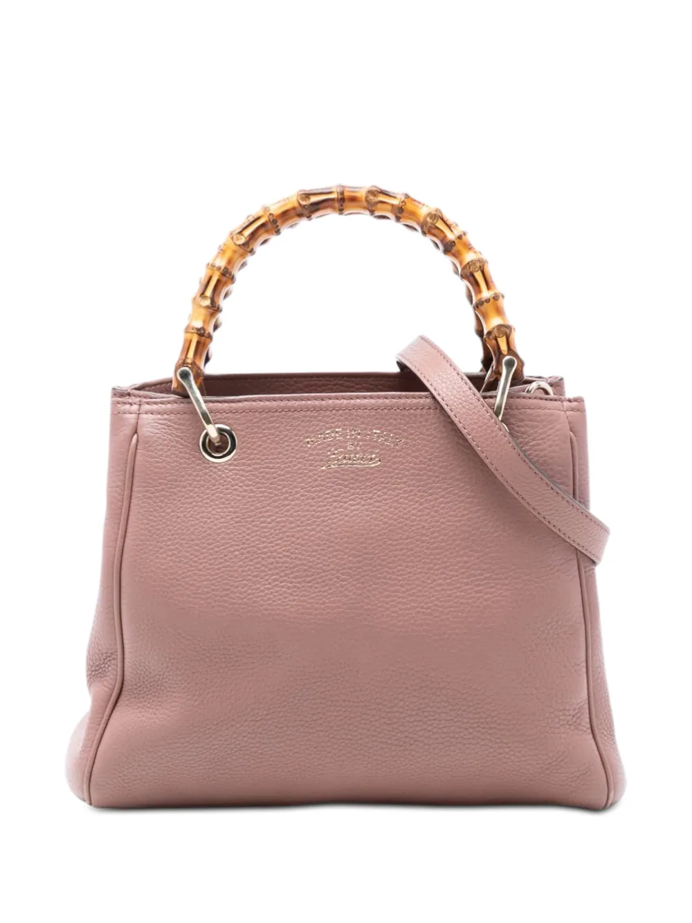 Gucci Pre-Owned 2016-2025 Small Calfskin Bamboo Shopper satchel - Pink