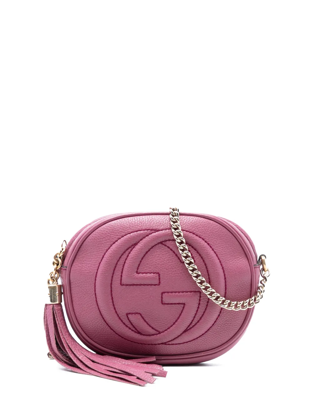 Gucci Pre-Owned 2016-2025 Mini Pebbled Calfskin Soho Chain crossbody bag - Rosa
