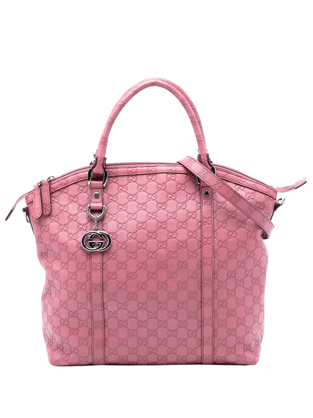 Gucci Pre-Owned 2016-2025 Large Microguccissima Charm Dome satchel - Pink