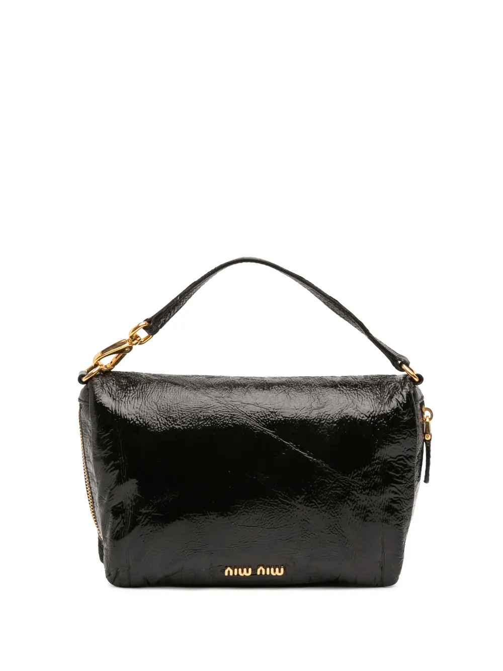 Miu Miu Pre-Owned 1993-2000 Patent Zip handbag - Nero
