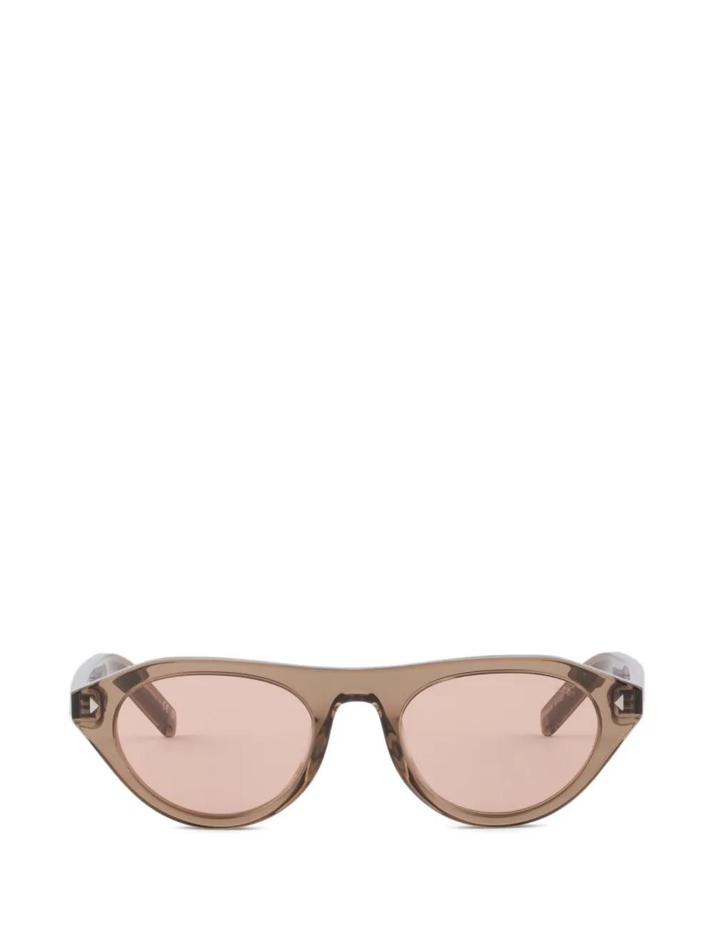 Prada Eyewear Prada sunglasses with the iconic metal plaque - Marrone