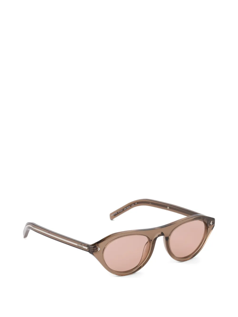 Prada Eyewear Prada zonnebril met het iconische metalen plakkaat Bruin