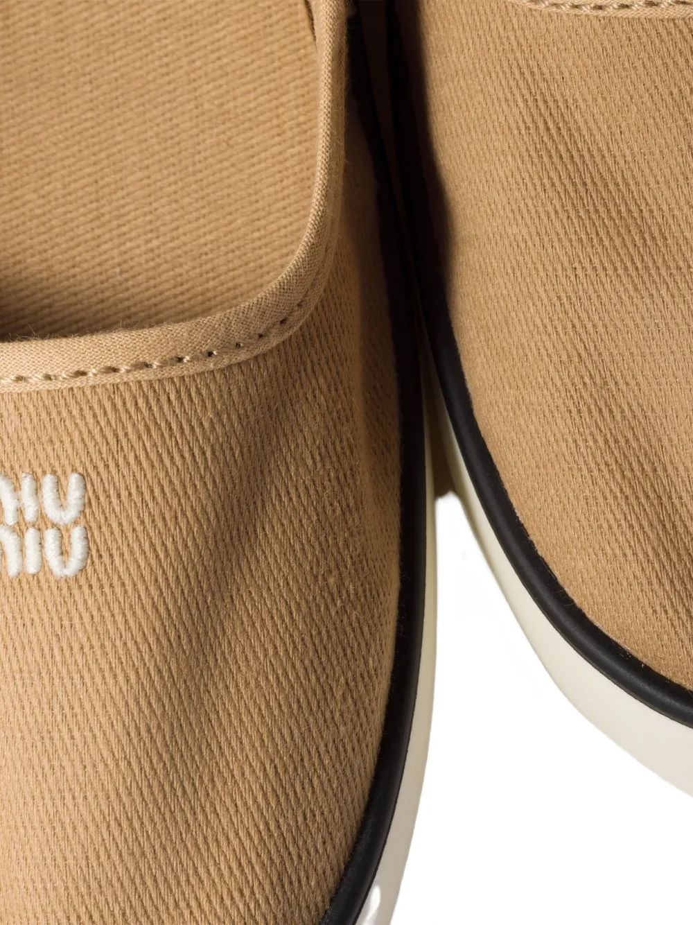 Miu Drill ballerina's Beige