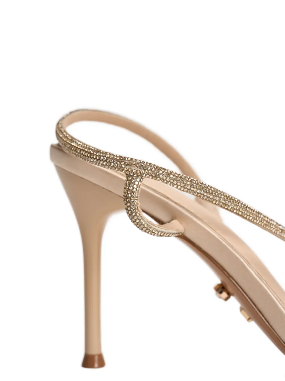 TWENTY FOURHAITCH Sandalen met bandje van stras Beige