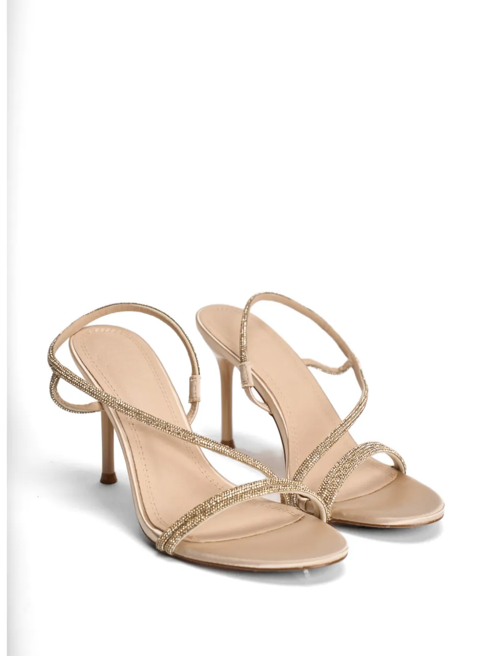TWENTY FOURHAITCH Sandalen met bandje van stras Beige