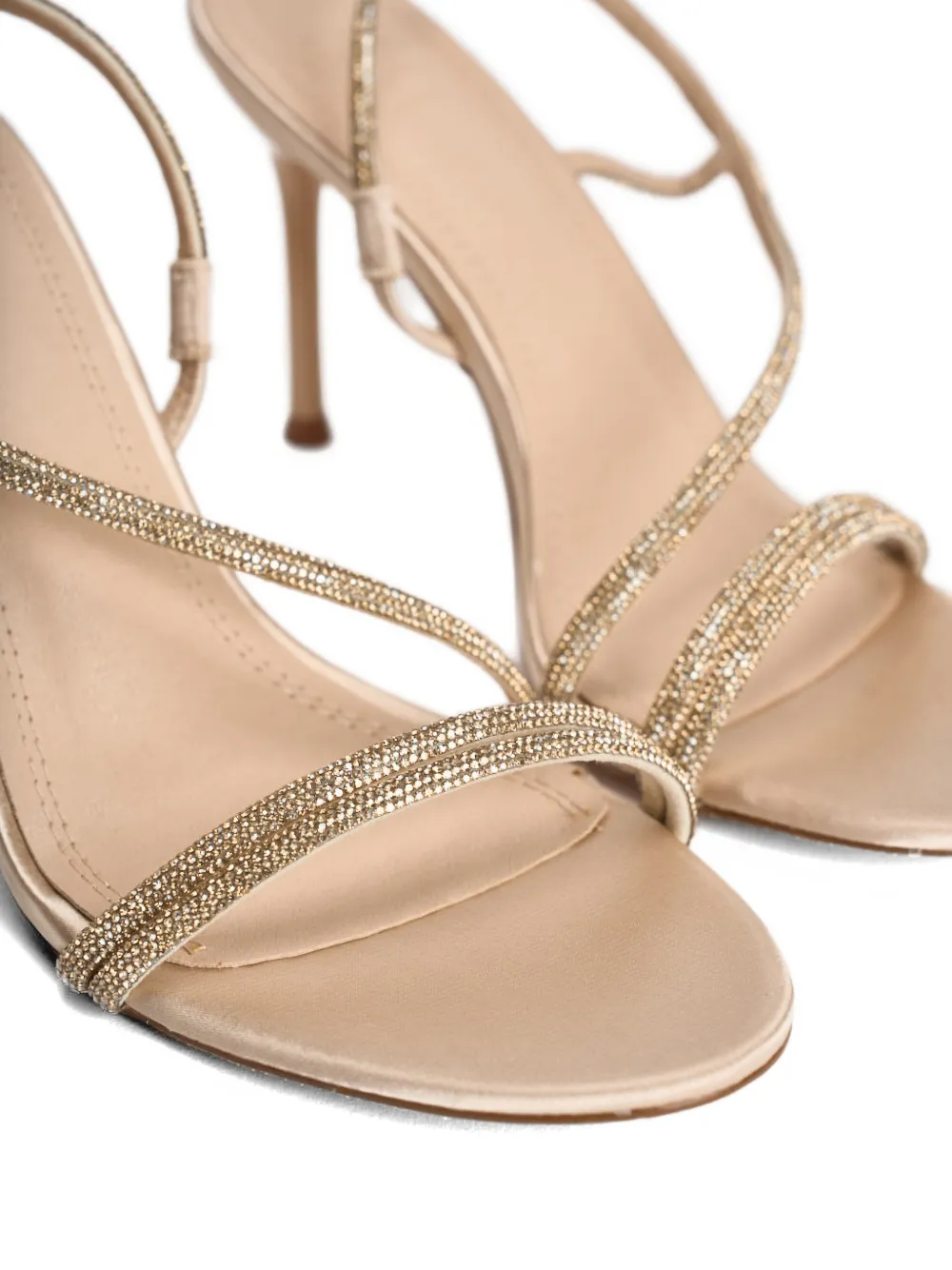 TWENTY FOURHAITCH Sandalen met bandje van stras Beige