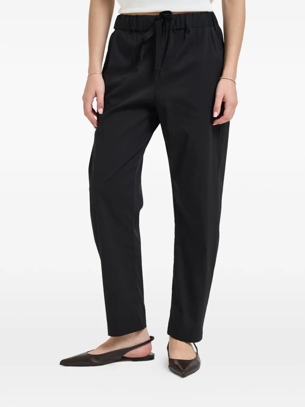 Semicouture drawstring-waistband trousers - Nero