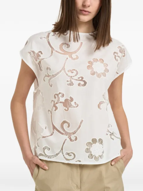 Semicouture Andrea lace-insert cut-out shirt