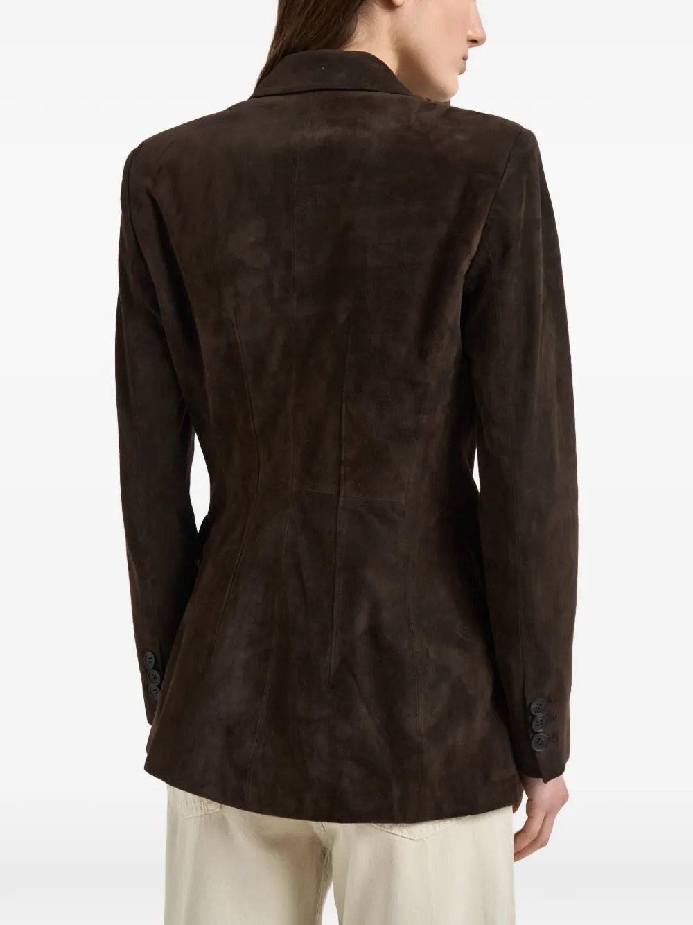  S.w.o.r.d 6.6.44 Button Suede Coat - Brown 