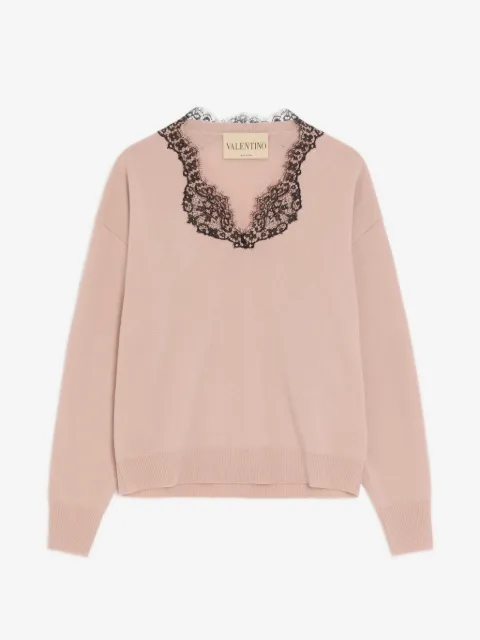 Valentino Garavani cashmere sweater with lace