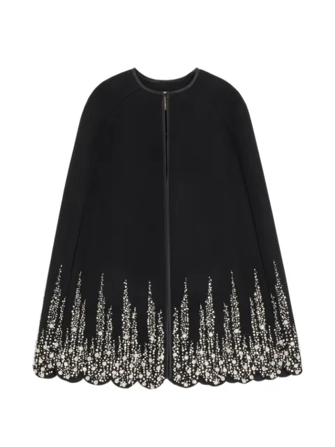 Valentino Garavani embroidered compact drap cape