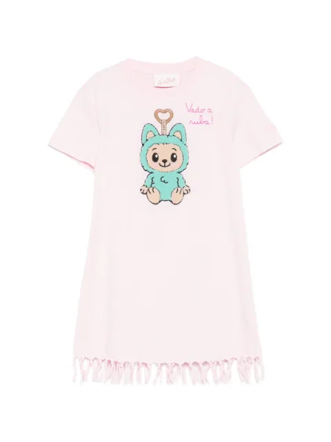 MC2 Saint Barth Kids Abbey fringe graphic dress