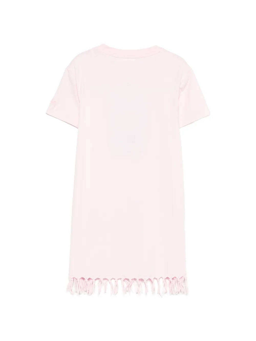 MC2 Saint Barth Kids Abbey jurk met franje en grafische print Roze