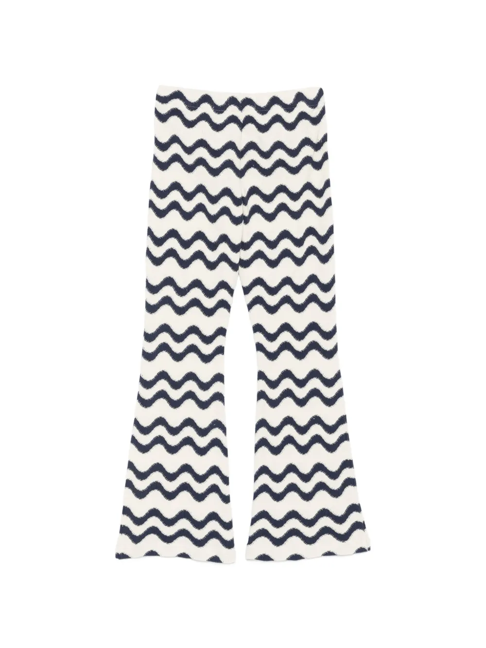 MC2 Saint Barth Kids Gwenda flared broek met zigzag-print Beige
