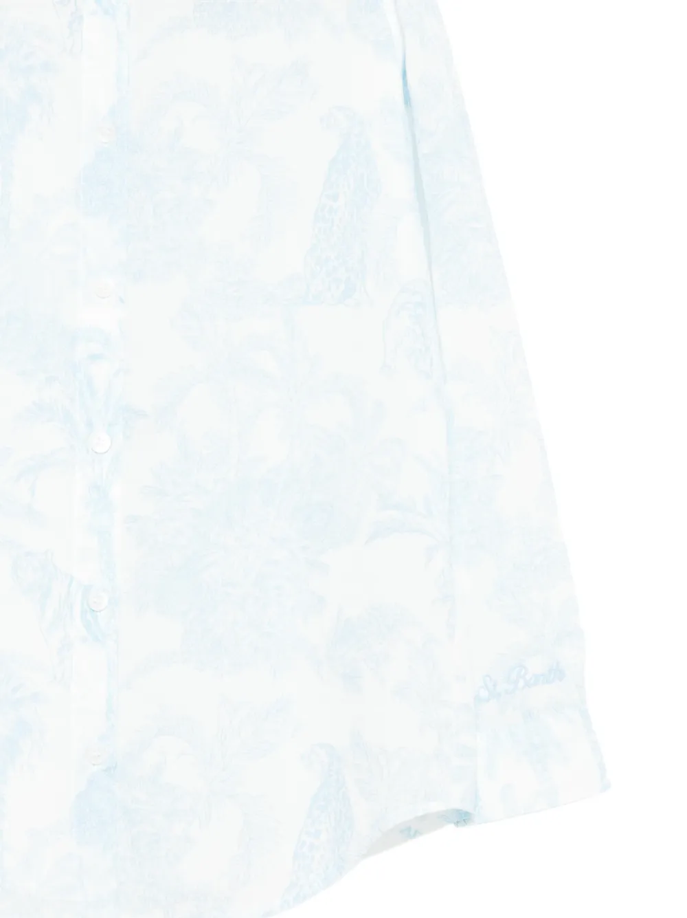 MC2 Saint Barth Kids Mini Brigitte shirt met bloemenprint Wit
