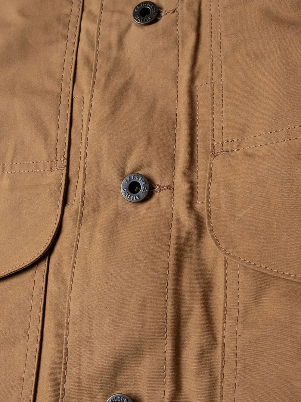 Filson Journeyman button-up jack met klepzak Bruin