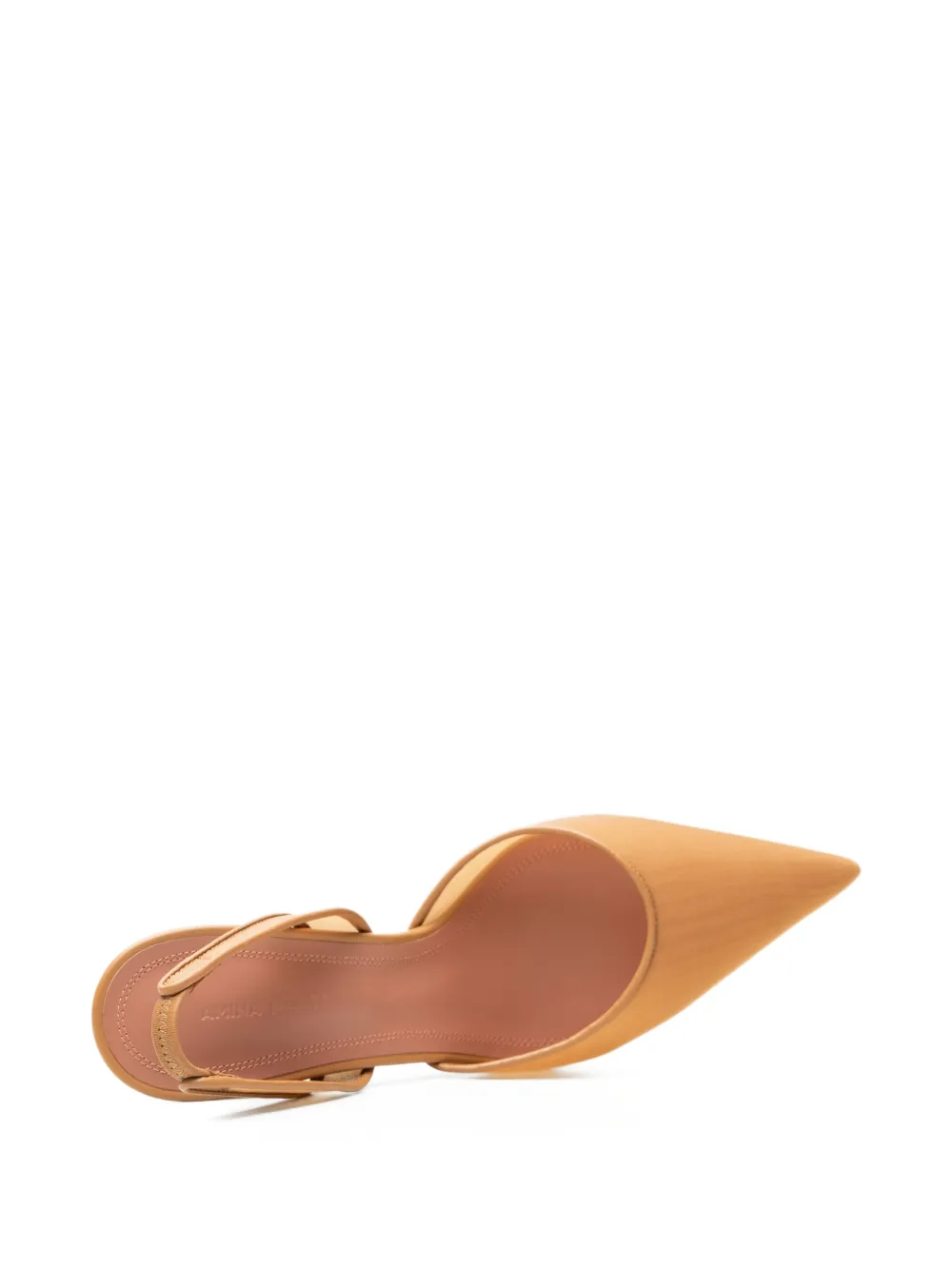 Amina Muaddi Holli slingback pumps Beige