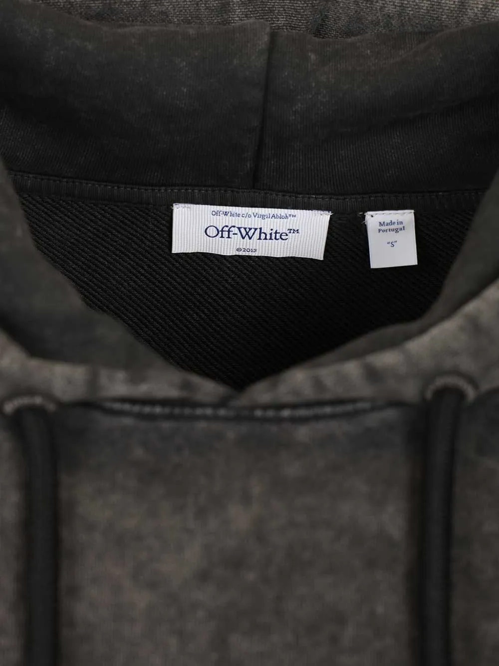 Off-White Hoodie met logodetail Grijs
