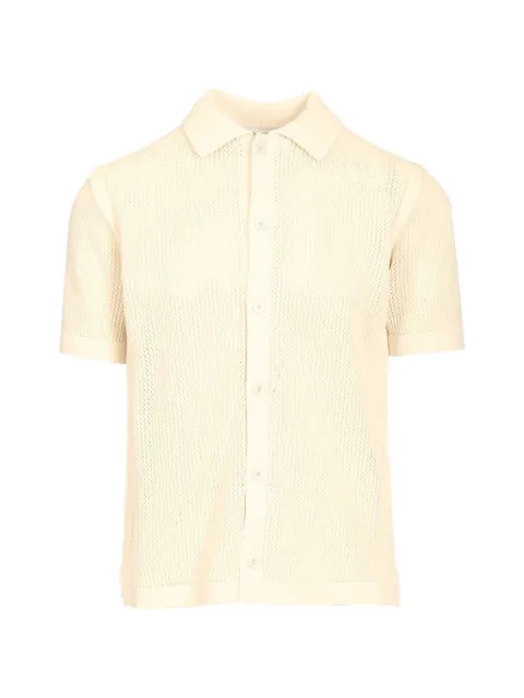 Maison Kitsuné open-knit short-sleeve cardigan