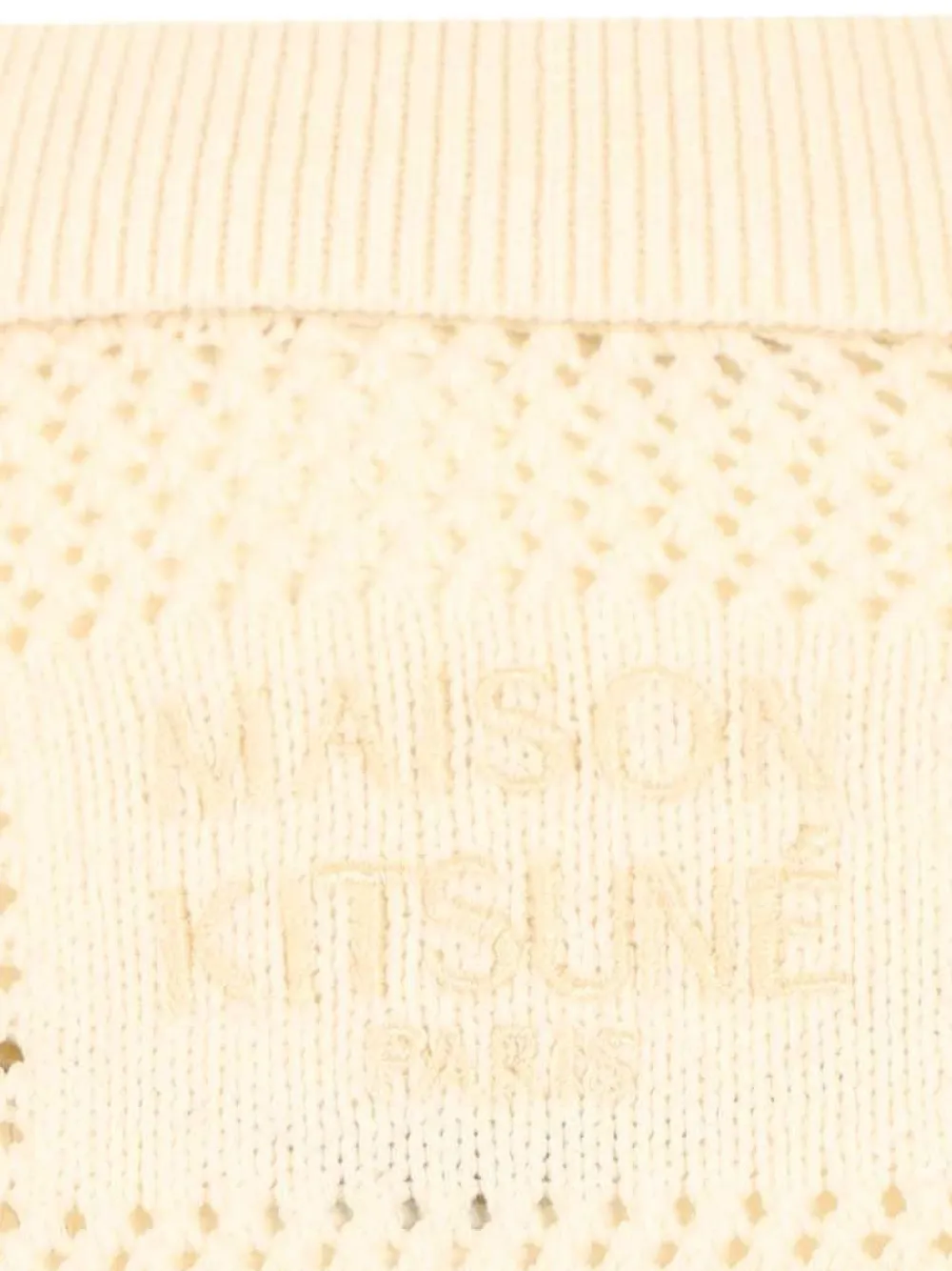 Maison Kitsuné Opengebreid vest Beige